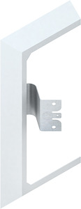 GK-Wandrosette links 218x80mm pulverbeschichtet