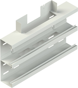 GK-T-Stück 90° doppelzügig symmetri 220x70 mm, De-Öffn. 2x78 mm Stahl, bandv