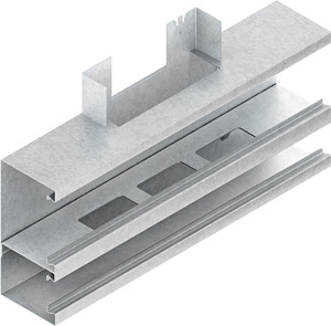 GK-T-Stück 90° doppelzügig asymmetr 170x90 mm, De-Öffn. 78/38 mm Stahl, band