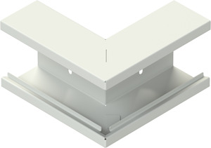 GK-Außeneck 90° einzügig symmetrisc 110x70 mm, De-Öffnung 78 mm Stahl, bandv