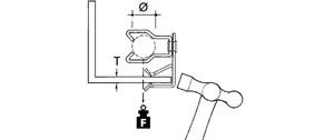 Flanschkralle mit Rohrclip E-KLIPS Stahl mech.verzinkt/passivi