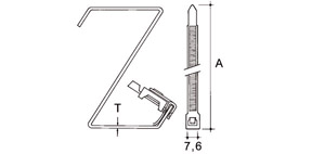 Flanschkralle mit Anschlussstück un E-KLIPS Stahl mech.verzinkt/passivi