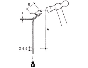 Flanschkralle 45° E-KLIPS Stahl mech.verzinkt/passivi