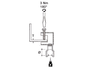 Schraubklemme mit Rohrclip E-KLIPS Stahl mech.verzinkt/passivi