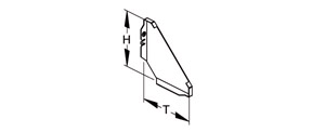 Endabschlussdeckel h/t=117mm pulverbeschichtet RAL 9005 schwarz