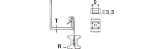 Flanschkralle m.Anschlussstück E-KLIPS Stahl mech.verzinkt/passivi