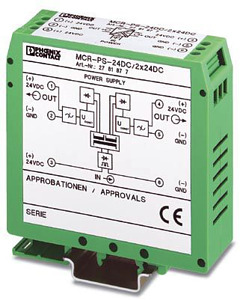 DC/DC-Wandler Eingang 24VDC Ausgang 2x24VDC