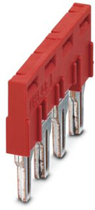 Steckbrücke, Rastermaß: 8,2 mm, Bre ite: 31,1 mm, Polzahl: 4, Farbe: ro
