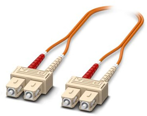 OM1-Duplex-Jumper, Multimode, SC-SC UPC-Schliff, Länge 3,0 m