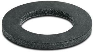 Flachdichtung, Höhe: 1,6 mm, Durchm esser: 20 mm, Farbe: schwarz