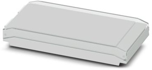 Tragschienengehäuse, Oberteil, mit transparentem Klappdeckel, Breite: 50 mm