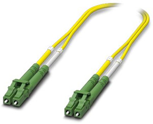 OS2-Duplex-Jumper, Singlemode, LC-L C, APC-Schliff, Länge 1 m<br /> 