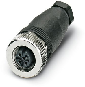Sensor-Aktor-Buchse 5pol. M 12 gewinkelt mit Metallrändel