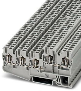 Initiatoren-/Aktorenklemme B=5,2mm Zugfederanschluss 0,08-4qmm grau