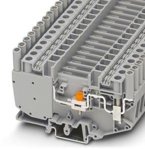 Prüf-Trennklemme 6qmm mit Universalfuss Klemmenbr.8,2mm