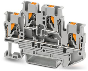 Bauelementreihenklemme, mit integr erter Diode 1N4007, Anschlussart: 