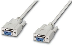 RS-232-Kabel 9pol.SUB-D-Buchse /Stecker 2m