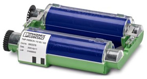 Farbbandkassette, Breite: 110 mm, F arbe: blau