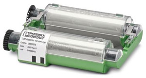 Farbbandkassette, Breite: 110 mm, F arbe: weiss