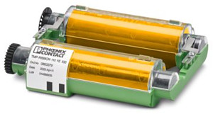 Farbbandkassette, Breite: 110 mm, F arbe: gelb