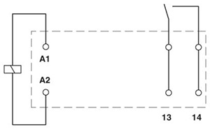Miniaturrelais 24VDC 1S steckbar Leistungskontakt 16A