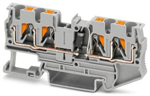 Bauelementreihenklemme 32A/800V Federzuganschl. 0,2-6qmm grau