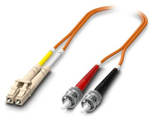 OM1-Duplex-Jumper, Multimode, LC-ST UPC-Schliff, Länge 3,0 m