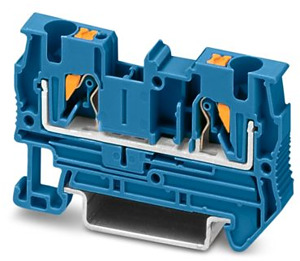 Durchgangsreihenklemme 0,2-6qmm Schenkelfederanschl. B=6,2mm blau