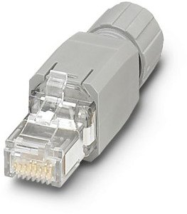 RJ45-Steckverbinder 4-polig IP20 CAT.5e für 4,5-8mm grau