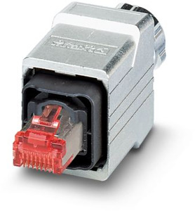 RJ45-Steckverbinder 8-polig Push-Pull IP67 CAT.6 für 5-8mm