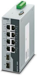 Managed Ethernet Switch mit acht RJ 45-Ports für 10/100 MBit/s und zwei