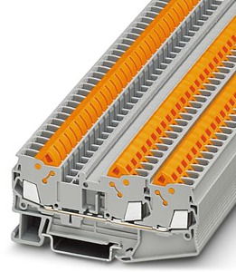 QUICKON-Dreileiter-Klemme 2,5qmm Schnellanschluss grau