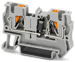 Bauelementreihenklemme 32A/800V Federzuganschl. 0,2-6qmm grau