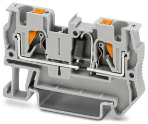 Bauelementreihenklemme 32A/800V Federzuganschl. 0,2-6qmm grau