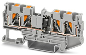 Bauelementreihenklemme 32A/800V Federzuganschl. 0,2-6qmm grau