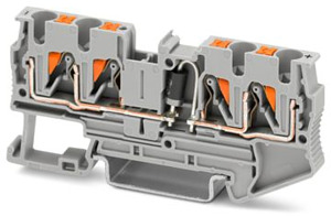 Bauelementreihenklemme 1,5A/800V Federzuganschl. 0,2-6qmm grau