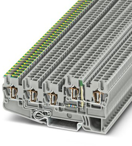 Initiatoren-/Aktorenklemme B=5,2mm Zugfederanschluss 0,08-4qmm grau