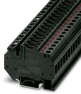 Flachsicherungsklemme 6qmm Universalfuss LED brückbar b=8,2mm