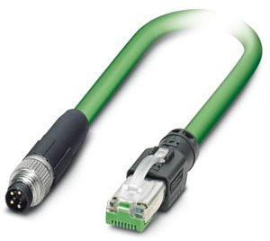 Netzwerkkabel, Ethernet, 4-polig, P VC/PVC, grün RAL 6018, geschirmt, S