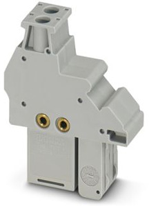 Stecker 2-polig Schraubanschluss 12,4x48,5mm grau