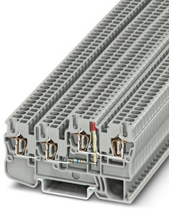 Initiatoren-/Aktorenklemme B=5,2mm Zugfederanschluss 0,08-4qmm grau