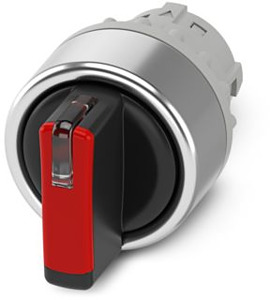 Wahlschalter, 22 mm, kreisförmig, 2 Schaltstellungen, automatische Rückstell