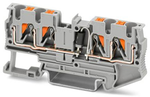Bauelementreihenklemme 1,5A/800V Federzuganschl. 0,2-6qmm grau