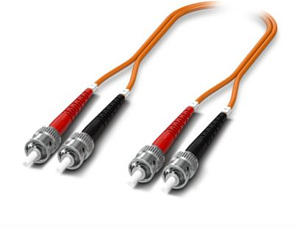 OM1-Duplex-Jumper, Multimode, ST-ST UPC-Schliff, Länge 3,0 m