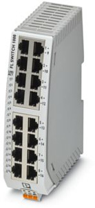 Schmaler Ethernet Switch, sechzehn RJ45-Ports mit 10/100 MBit/s an allen Po
