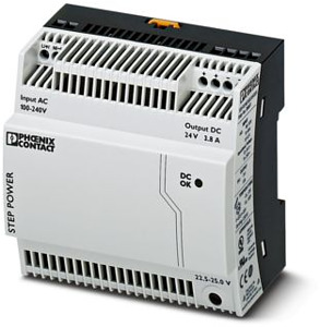 Tragsch.-Stromversorg. 24 V DC/3,8A primär getaktet 1-phasig