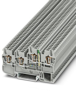 Initiatoren-/Aktorenklemme B=5,2mm Zugfederanschluss 0,08-4qmm grau