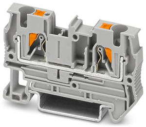 Durchgangsreihenklemme 0,2-6qmm Schenkelfederanschl. B=6,2mm grau