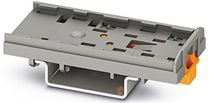 Tragschienenadapter, Breite: 28,6 m, Höhe: 11 mm, Farbe: grau, Mon