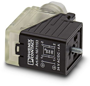 Ventilsteckverbinder Typ B Kontaktabstand 10mm 1 LED Z-Diode